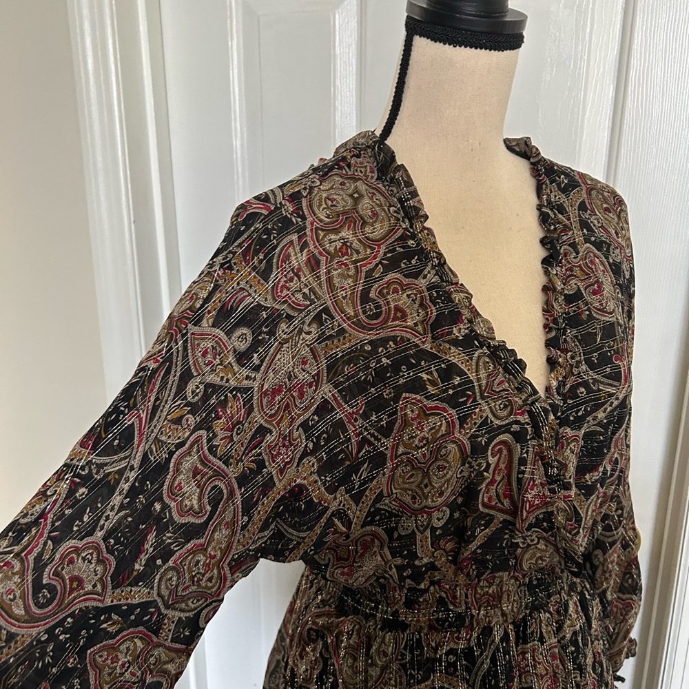 The Kooples Tanger Bandana Silk Tiered Mini Dress - Picture 6 of 16